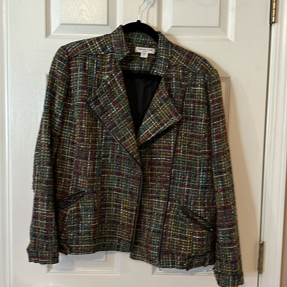 Coldwater Creek Multicolor Tweed Blazer